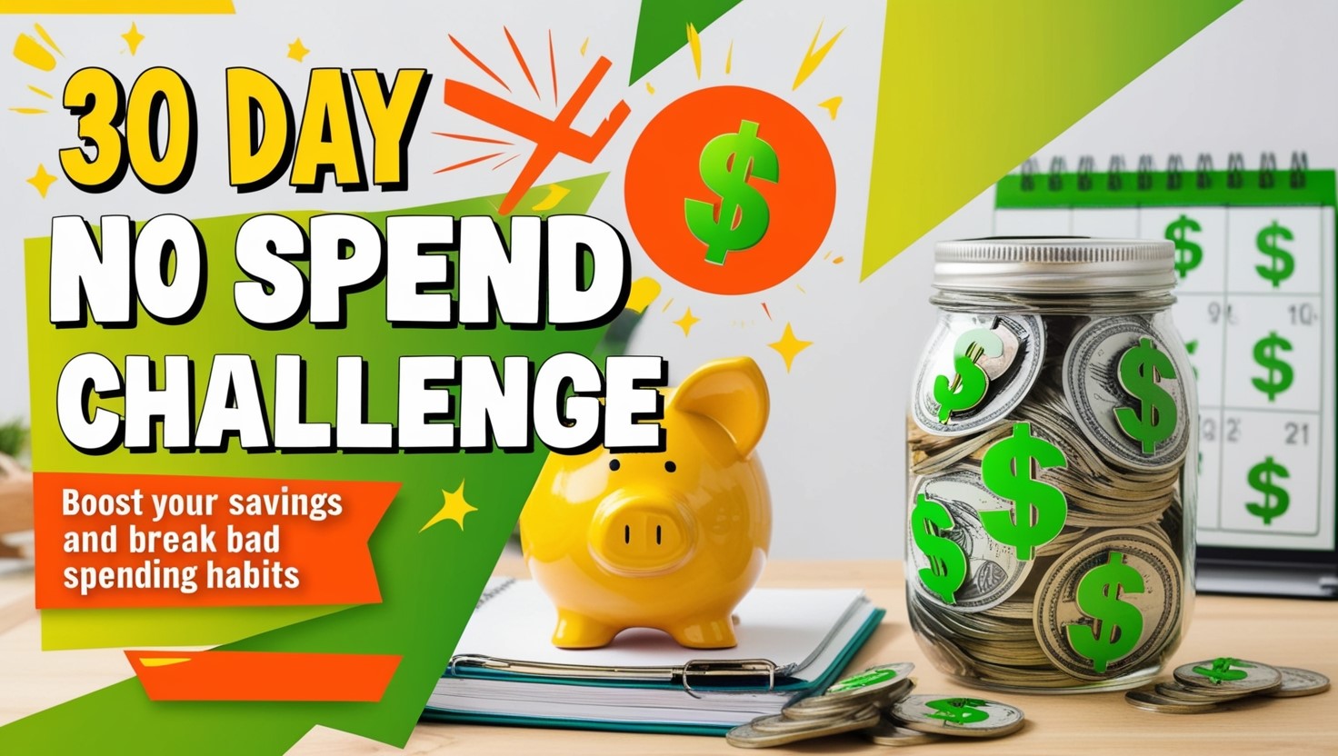 30 Day No Spend challenge, Easy Guide to Break your Bad Money Habits